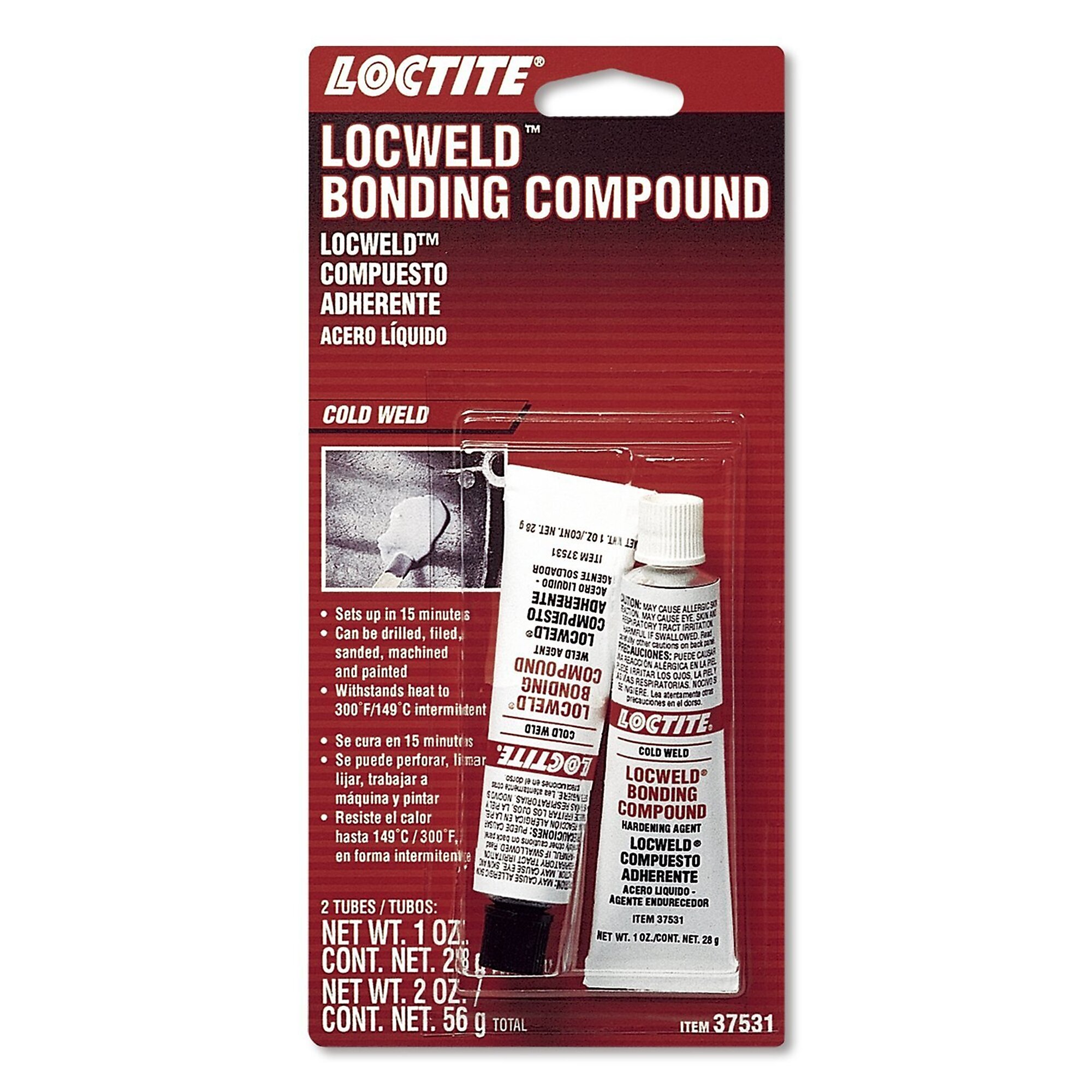 Loctite Epoxy LocWeld Bonding Compound 2-1oz Tubes, 12PK